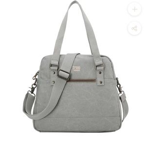 TRP0506 TROOP LONDON CLASSIC CANVAS SHOULDER BAG Ash Grey